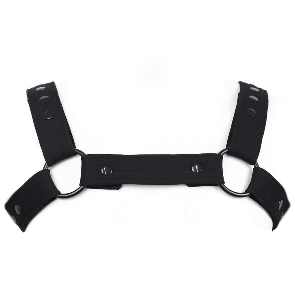 9913 And 's Strechable Black Costume Chest Harness for Cosplay, 's Buckled